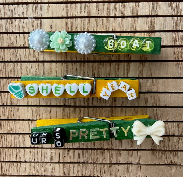 Cheer/All Sports - green and yellow - 3 sets of 6 (18 total)