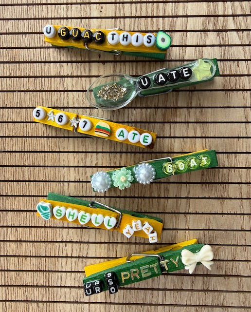 Cheer/All Sports - green and yellow - 3 sets of 6 (18 total)