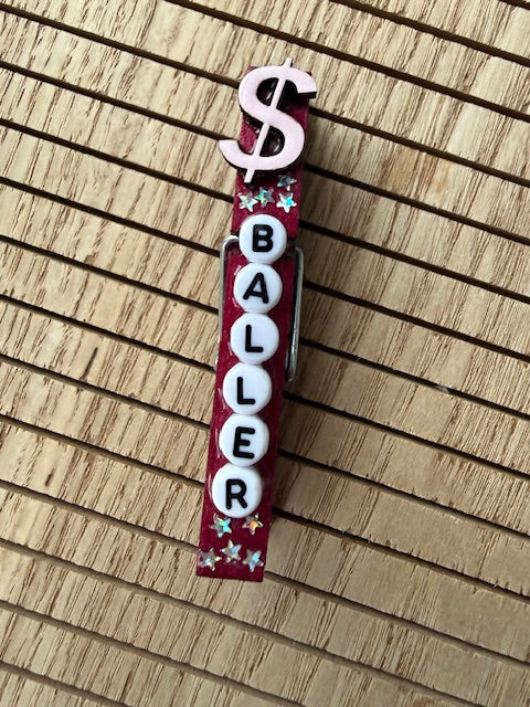 Volleyball - maroon and gray themed, Baddie, Queen, Eat Up Spoon, $Baller, Six Seven, Leave No Crumbs