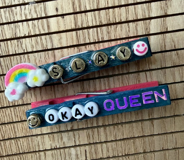 Volleyball - pink and blue LOVE VB, No Crumbs Spoon, YOU Shine, So Fetch, SLAY, and Okay Queen