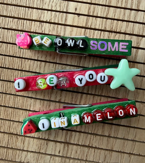 Any Sport - green and pink Berry Cute, Baddie, Be OWLsome, I SEA you, 1 in a melon, and UR A STAR