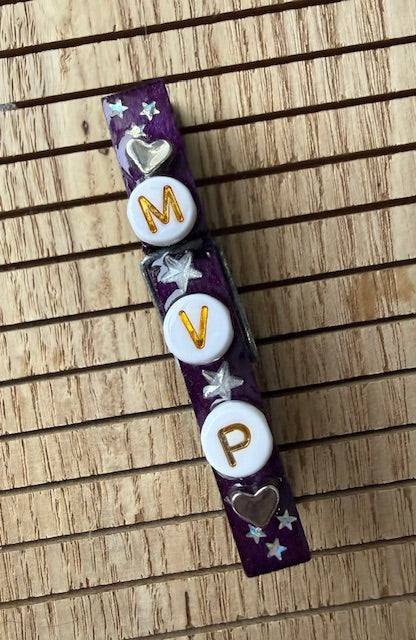 Volleyball - green and purple U Ate spoon, God's Plan, Grape Ace, Bows over Bros, MVP, and UR A STAR