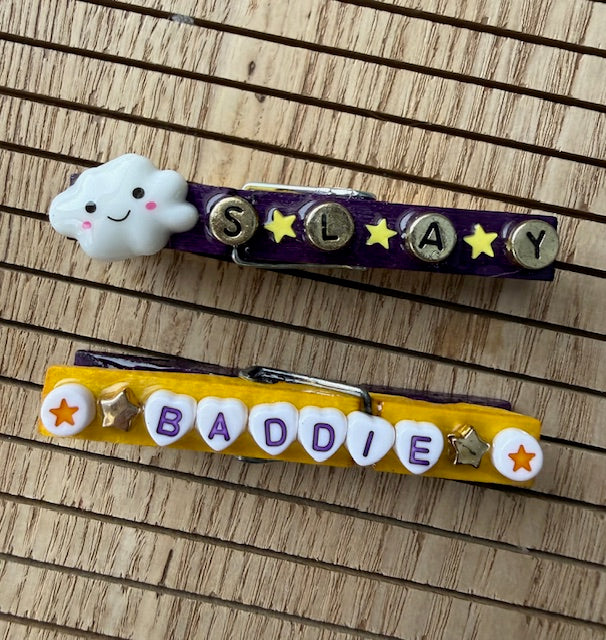 Any Sport - yellow and purple Lucky Duck, Six Seven, Baddie, U Ate Spoon, Purrfect, SLAY