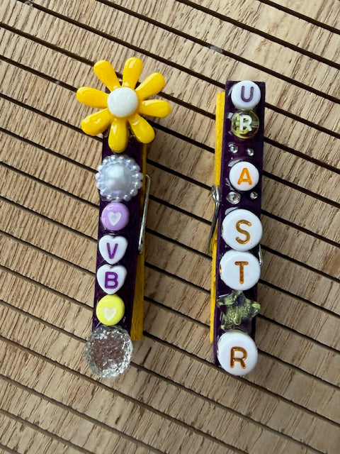 Volleyball - purple and yellow Love VB, UR Gorg, UR A Star, Love Your Digs, Peace/Love/VB, U Ate Spoon